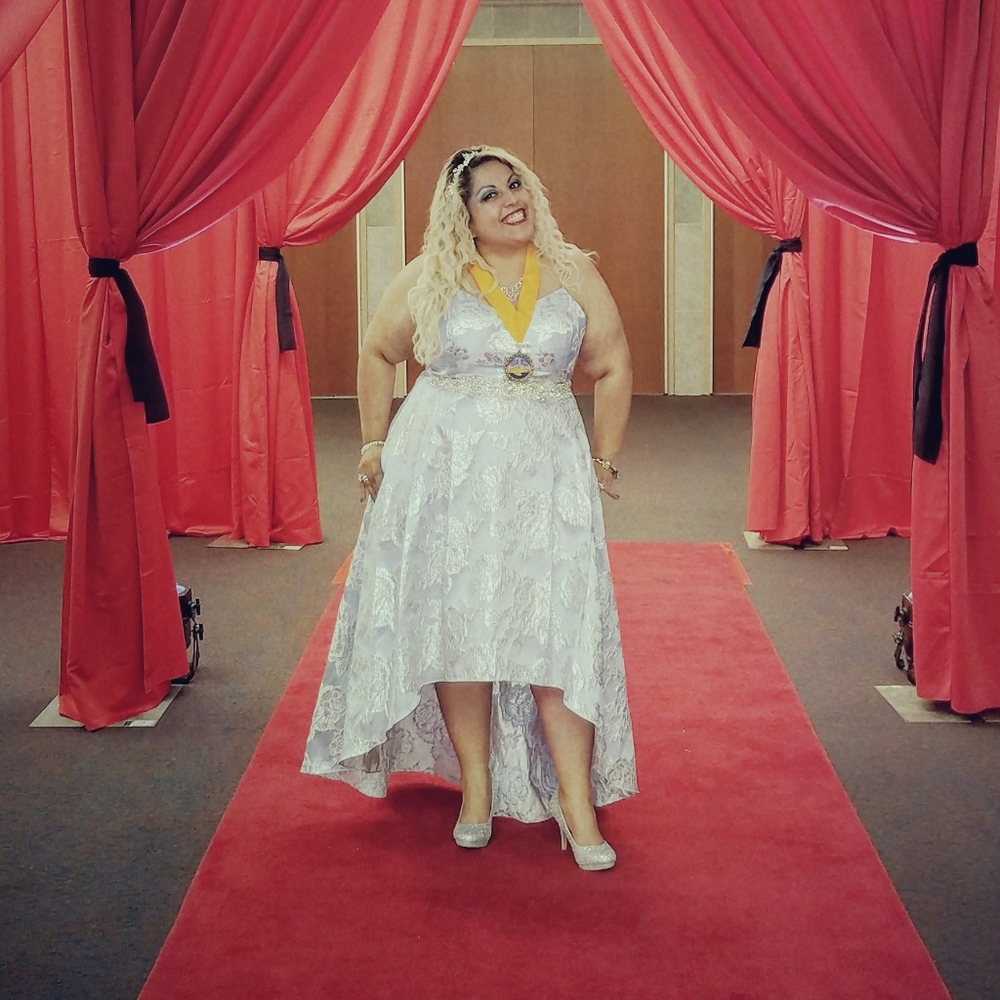 High low David's bridal ballgown.